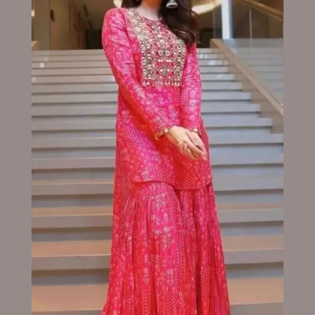 Elegant Designer Sharara Set for Women – Festive & Trendy